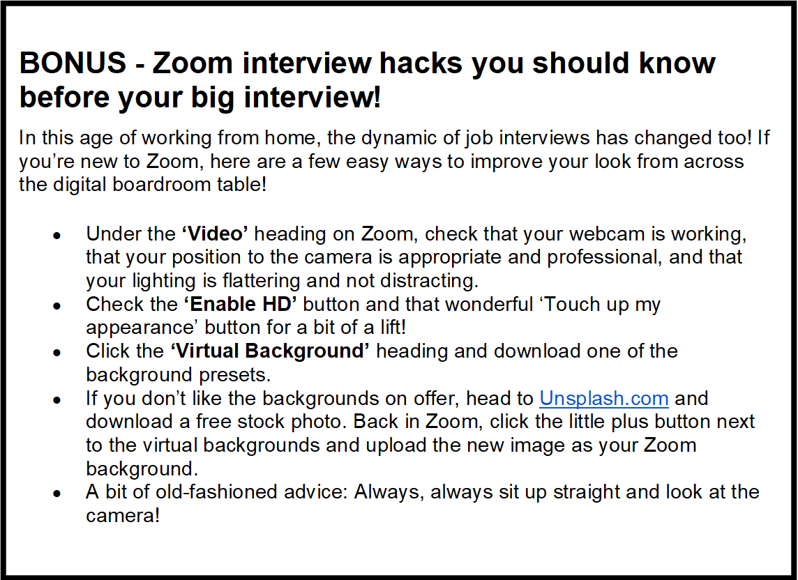how to get a job fast TIP: Interview well on Zoom